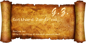 Gotthard Zaránd névjegykártya